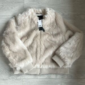 Banana Republic Faux Fur Bomber NWT size Large